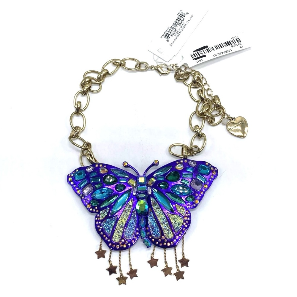 Betsy Johnson Butterfly Statement Necklace